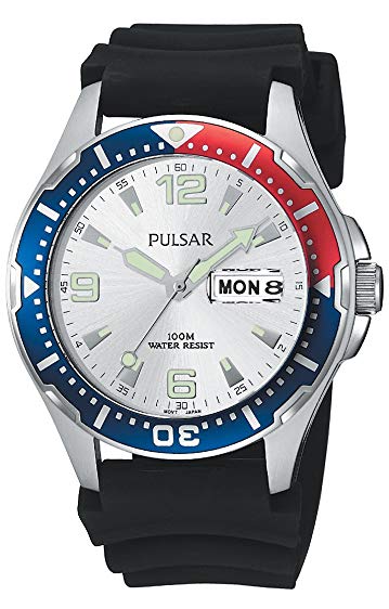 Pulsar Men's PXN109 Sport Black Polyurethane Strap Watch