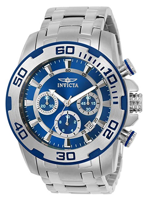 Invicta Men's 'Pro Diver' Quartz Stainless Steel Casual Watch, Color:Silver-Toned (Model: 22319)