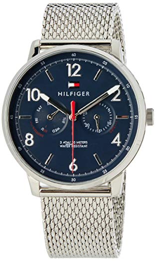 Tommy Hilfiger Men's 'Sophisticated Sport' Quartz Stainless Steel Casual Watch, Color Silver-Toned (Model: 1791354)