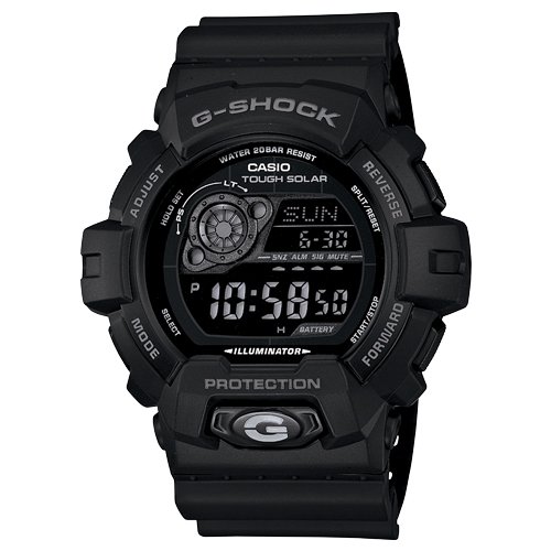 Casio Men's GR8900A-1 G-Shock Tough Solar Digital Black Resin Sport Watch