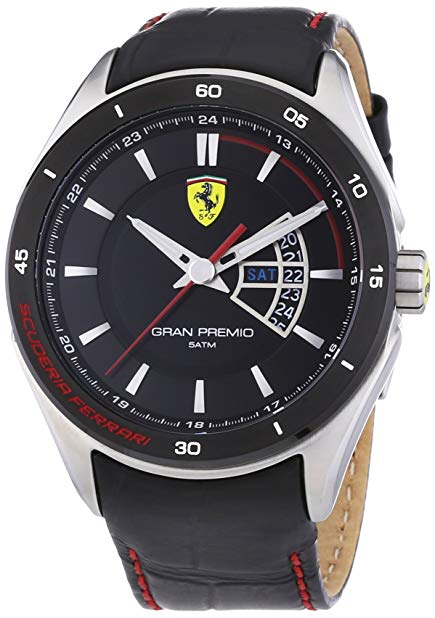 Scuderia Ferrari 0830183 Mens Gran Premio Black Watch