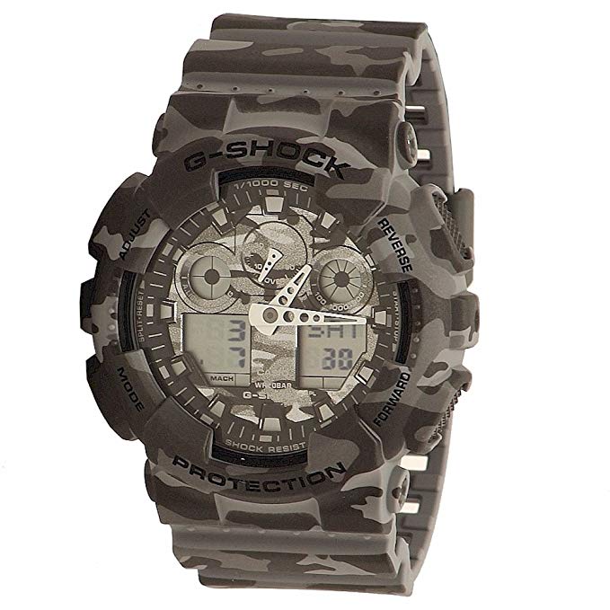 G-Shock Men's GA-100 Camouflage Watch, Grey, One Size