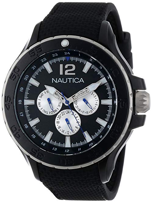 Nautica Men's N18673G NST Aluminum Multifunction Classic Stainless Steel Watch
