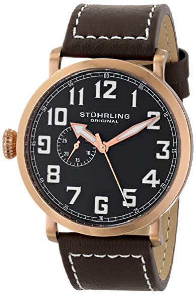 Stuhrling Original Men's 721.02 Octane Monterey L Analog Display Quartz Brown Watch