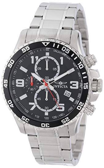 Invicta Men's 14875 Specialty Chronograph Black Textured Dial Stainless Steel Watch