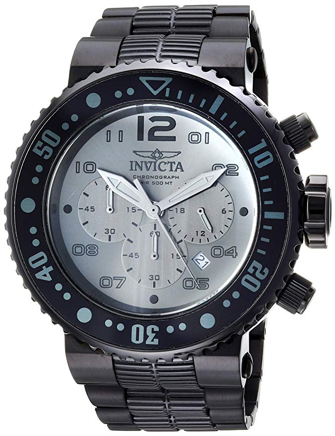 Invicta Men's 'Pro Diver' Quartz Stainless Steel Diving Watch, Color:Black (Model: 25079)