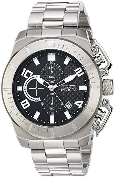 Invicta Men's 'Pro Diver' Quartz Stainless Steel Casual Watch, Color:Silver-Toned (Model: 23400)