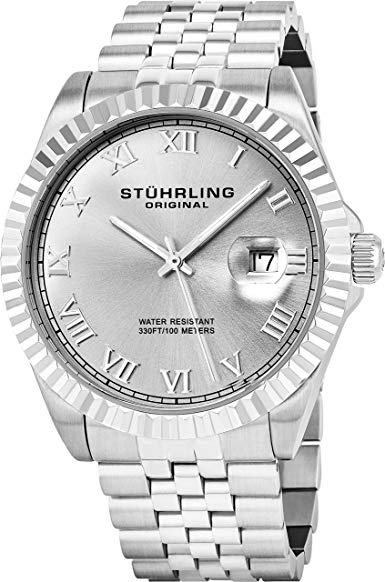 Stuhrling Original Men's 599G.01 Symphony Regent Coronet Stainless Steel Bracelet Watch