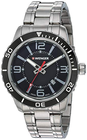 Wenger Men's 'Roadster' Swiss Quartz Stainless Steel and Silicone Casual Watch