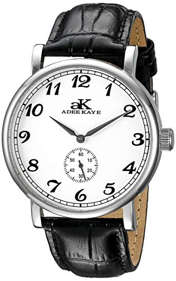 Adee Kaye Men's AK9061N-M/SV Vintage Mechanical Analog Display Mechanical Hand Wind Black Watch